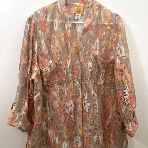 Ruby Rd. Woman 3/4 Sleeve Button Down Blouse Sz 20W